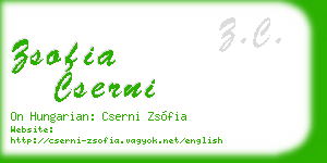 zsofia cserni business card