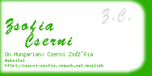 zsofia cserni business card